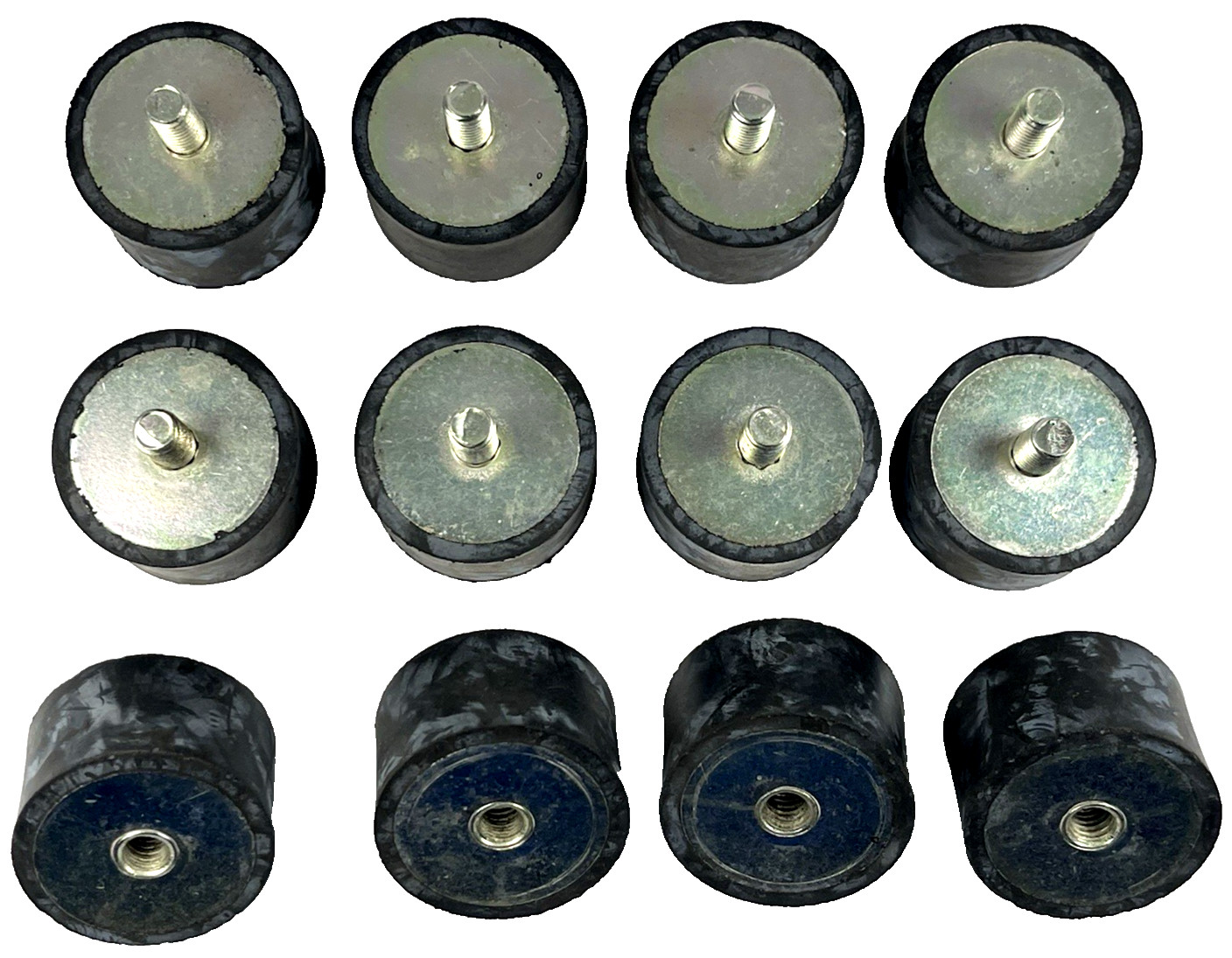 (Qty 12) 40mm x 25mm Female-Male Rubber Anti-Vibration Rubber Dampers M8x16mm
