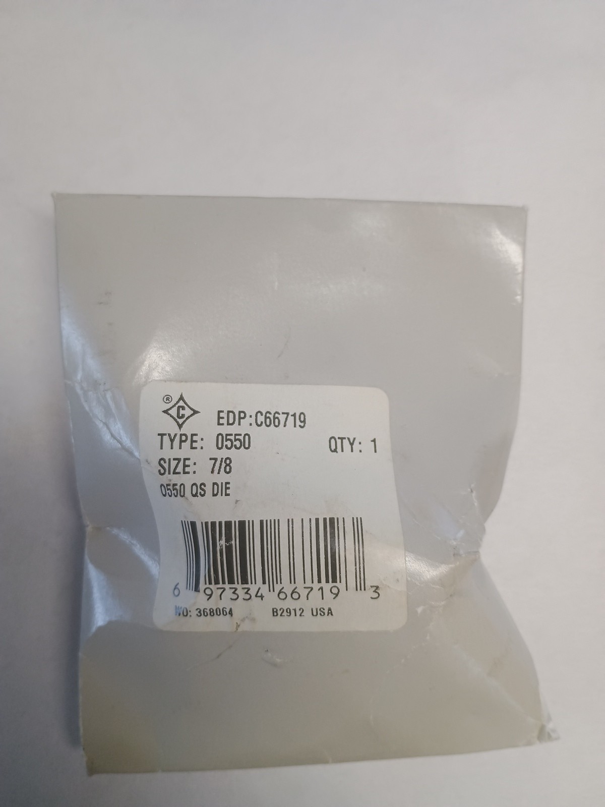 Cle-Line 7/8 UNC quick Set 2 pc Die No. 5 Collet 0550 Brite C66719 G