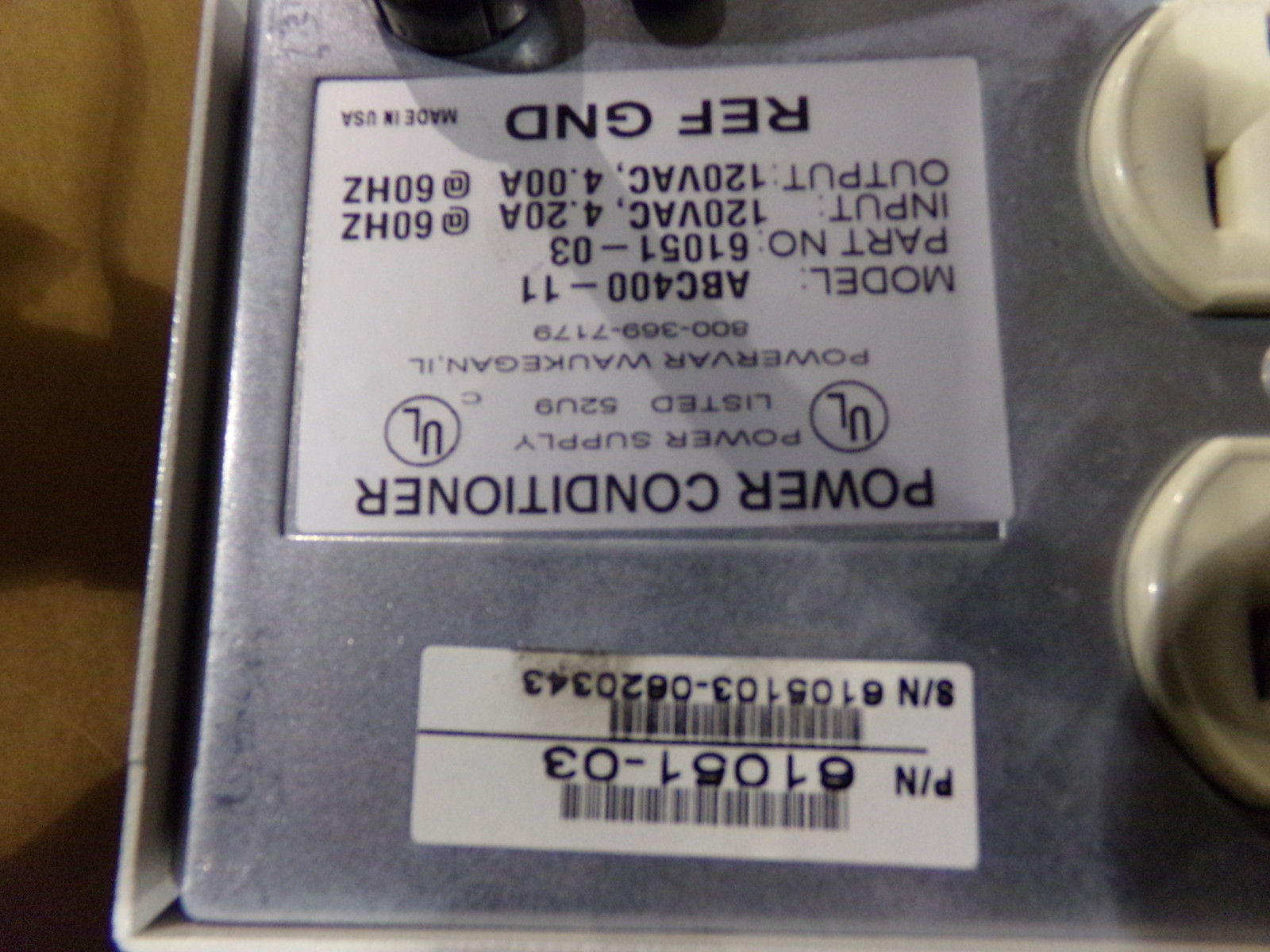 Powervar ABC400-11 Power Conditioner 61051-03 *FREE SHIPPING*