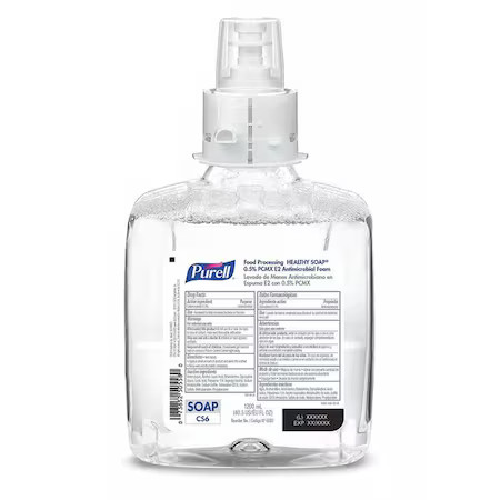 Purell 6582-02 Hand Soap, Series Cs6, 1, 200 Ml, Foam, Fragrance Free, 2 Pk