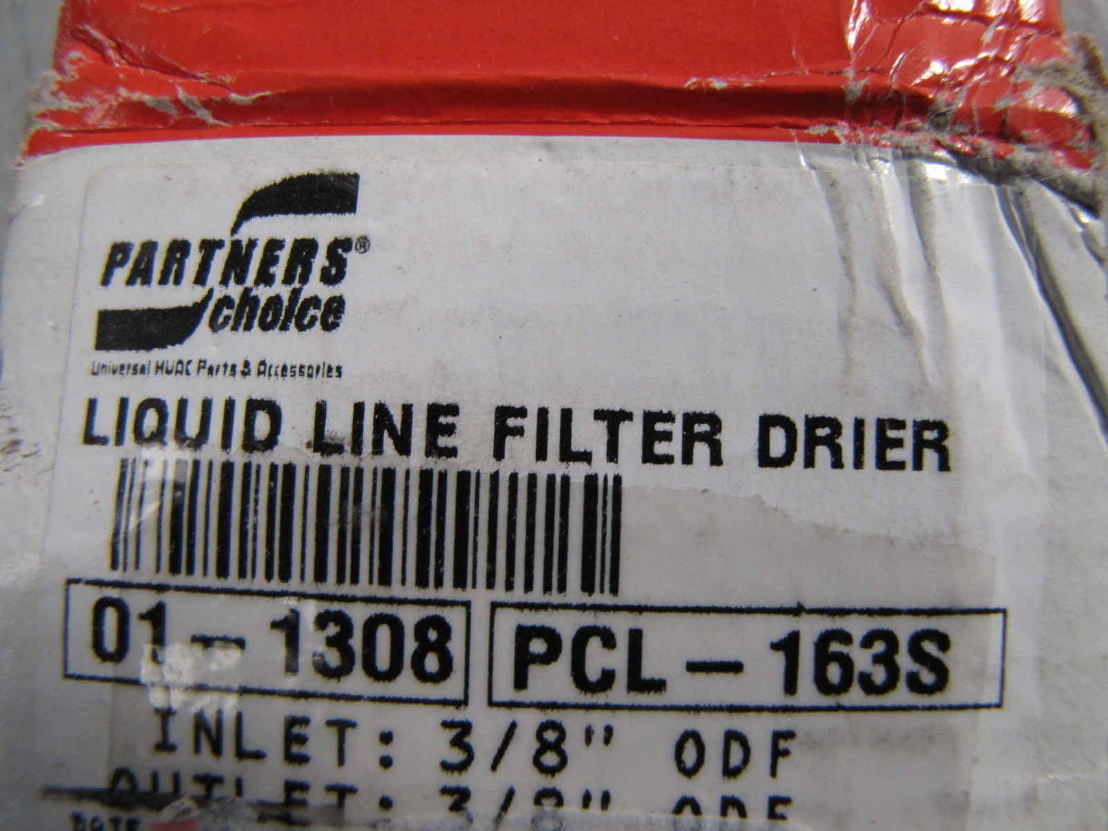Partners Liquid Line Filter Drier 3/8″ ODF PCL-163S / 01-1308 NEW