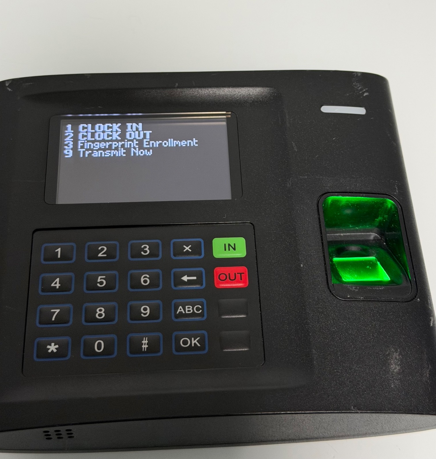 Biometric Data Collection Terminal Fingerprint Time Clock TCP/IP, Power Supply