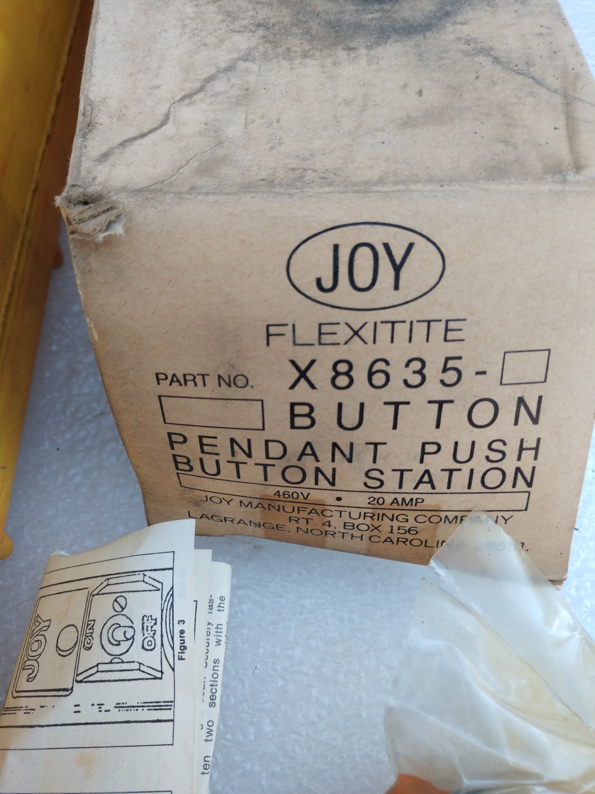 Joy Flexitite X8635 6 button crane control pendant BRAND NEW NOS