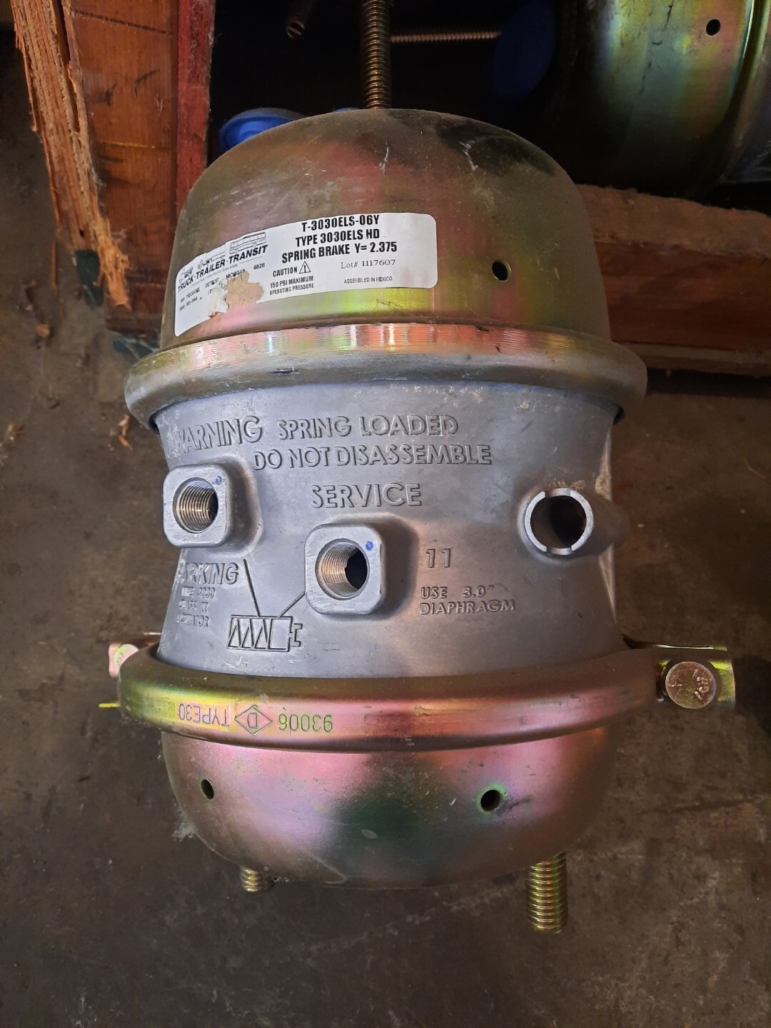 Truck Trailer Transit Bus Air Brake Chamber T-3030ELS-06Y Type 3030ELS HD NEW