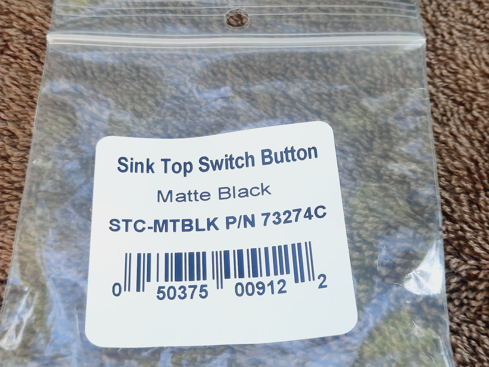 InSinkErator 73274C – SinkTop Switch Button – Matte Black ~ NEW