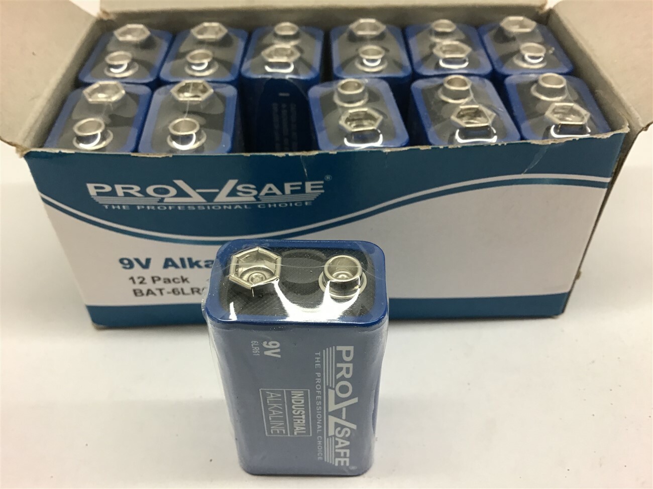 Pro-Safe 9v Alkaline Battery Lot of 12