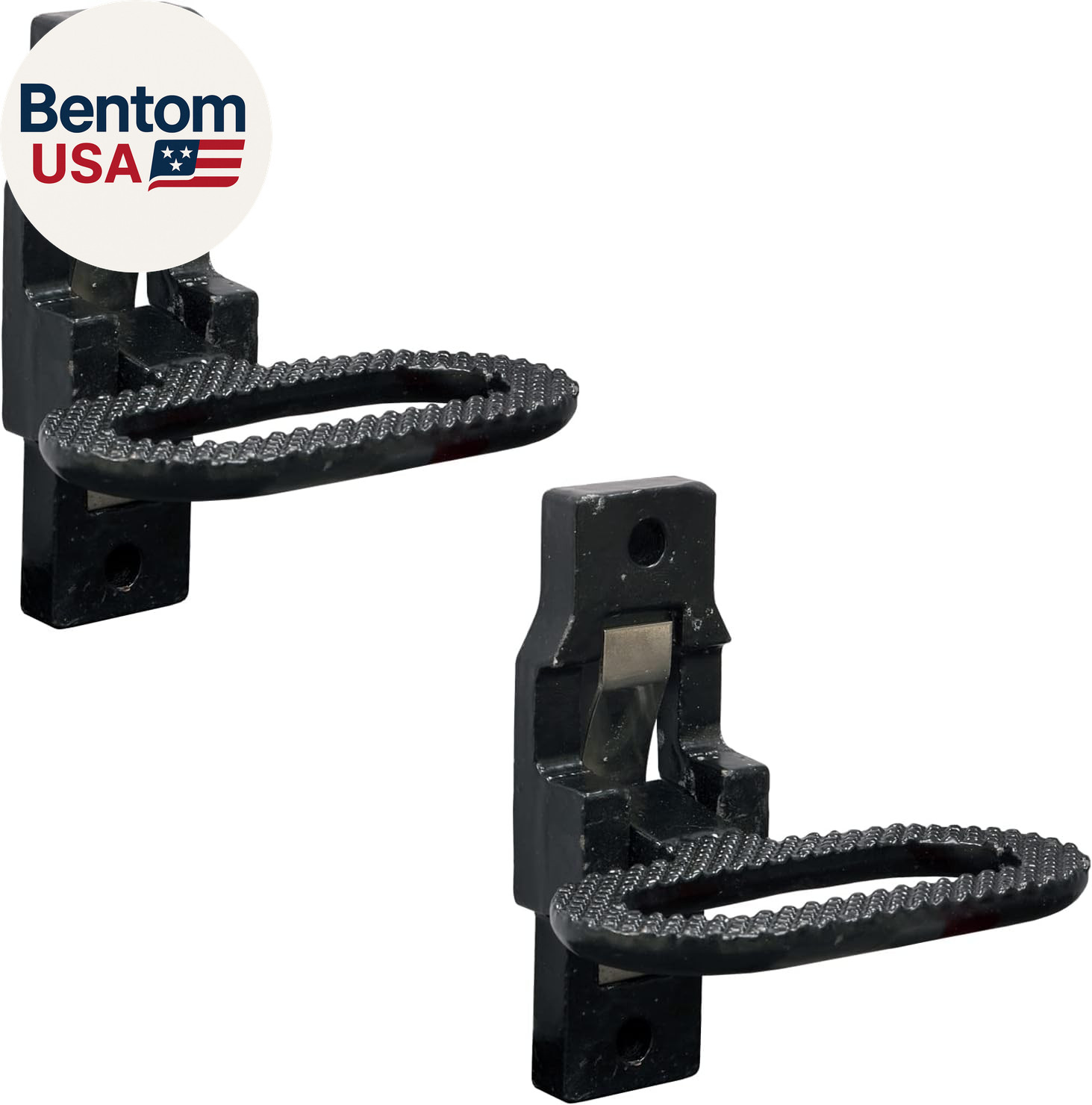 B2797BPC2 Black E Coat Folding Safety Step and Handle with Safety Storage, 2 Pac