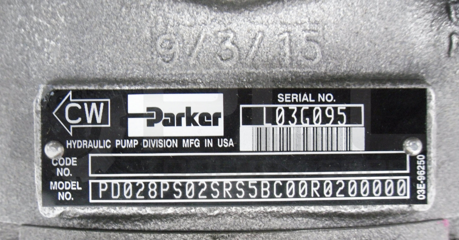 NEW PARKER PD028PS02SRS5BC00R0200000 HYDRAULIC PUMP