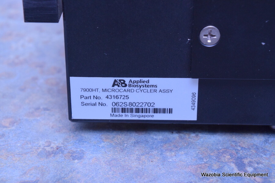 ABI APPLIED BIOSYSTEMS FAST 7900HT MICROCARD CYCLER ASSY 4316725 FOR PCR THERMAL
