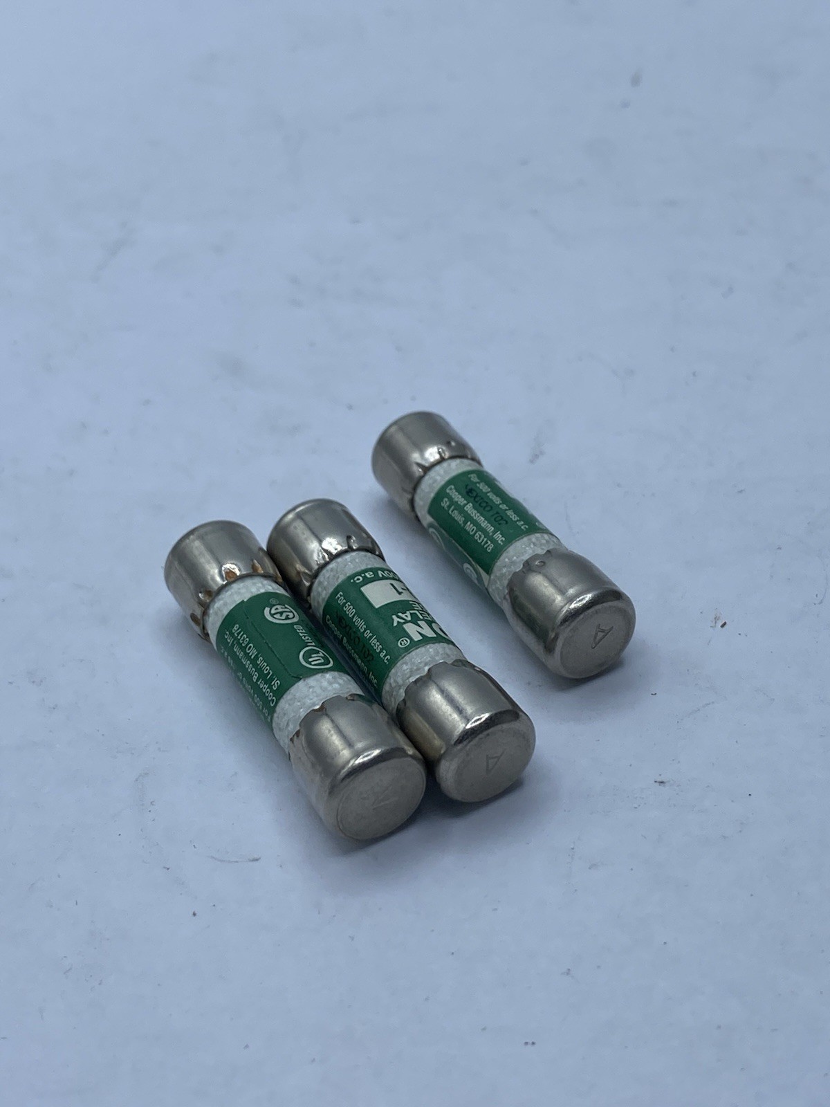 Lot Of 3 Tron FNQ-1 500V Bussman Time Delay Fuse