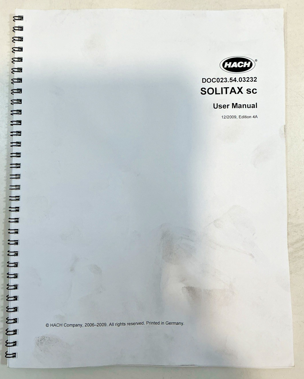 Hach Solitax SC Turbidity Immersion Probe TS Line – LXG424.54.00200 – Brand New