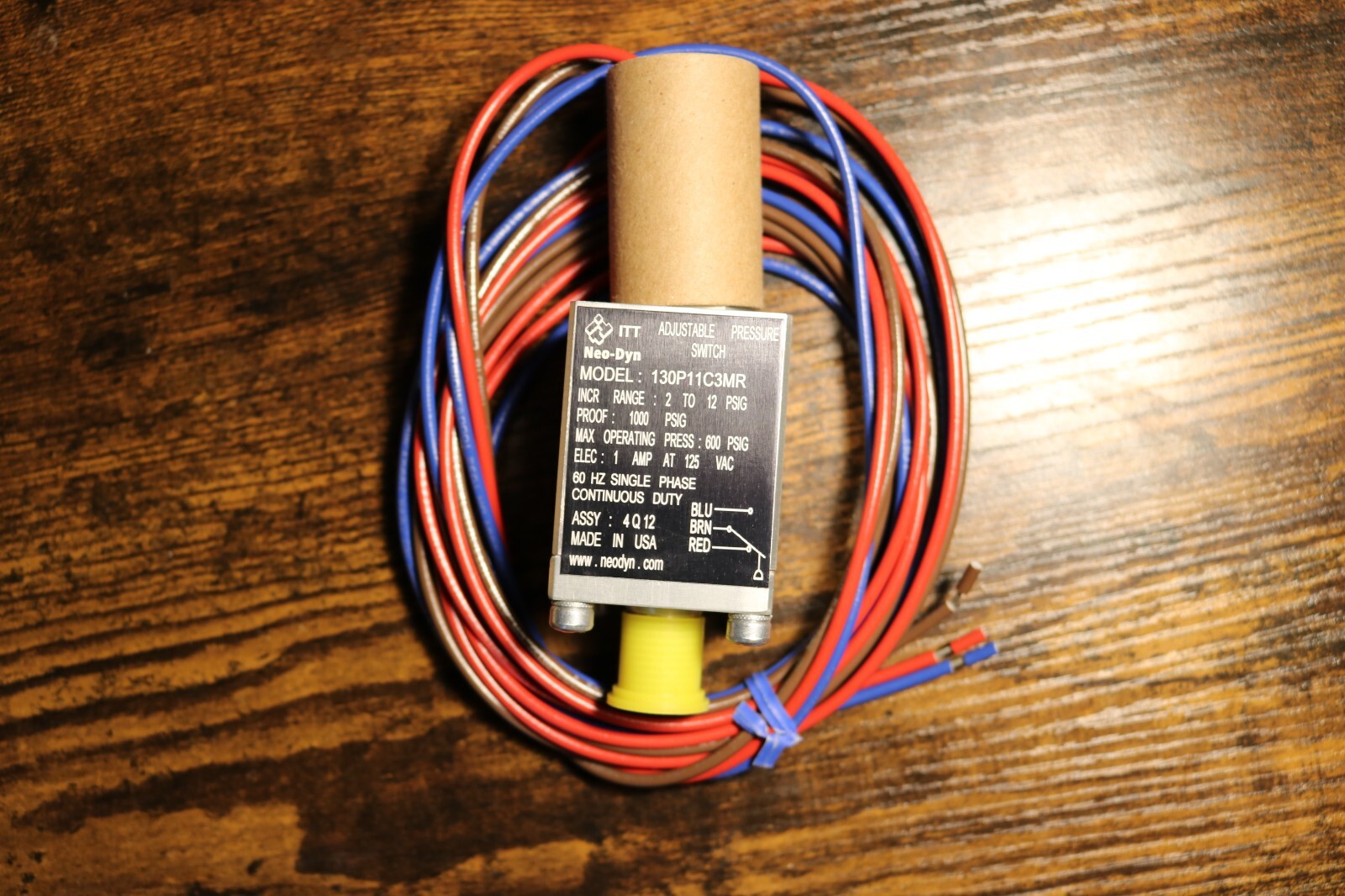 ITT Neo-Dyn 130P11C3MR Adjustable Pressure Switch