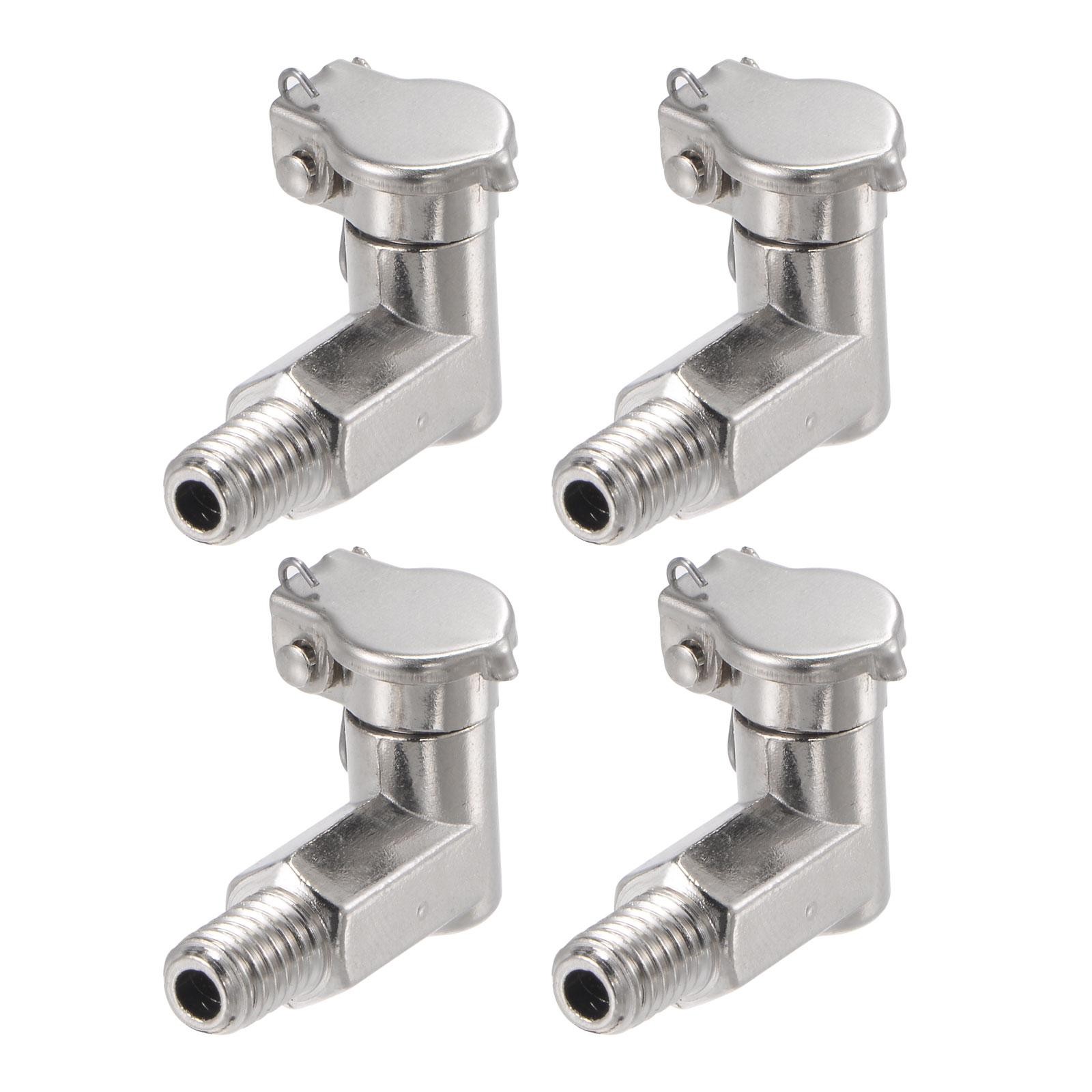 4 x Grease Oil Cup Spring Cap M6x1 L-Shaped Male Thread Carbon Steel Lubricator