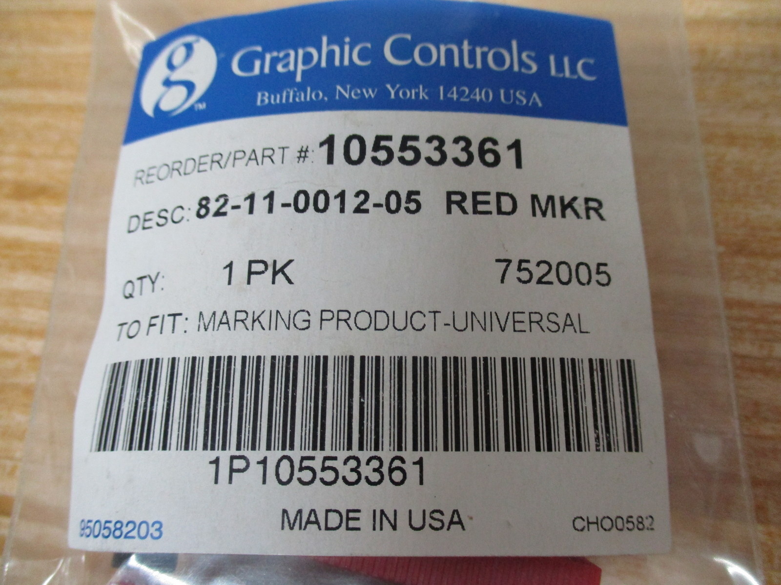 Graphic Controls 82-11-0012-05 Chart Recorder Pen 10553361 (Pack of 5)
