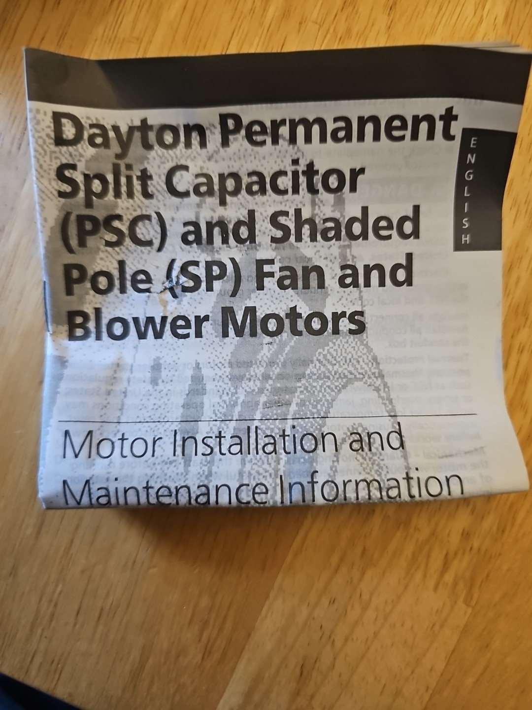 Dayton Unit Bearing Motor 1/83 HP, 1550 rpm 115V 9W .62A 50/60Hz Shaft:1/4×20