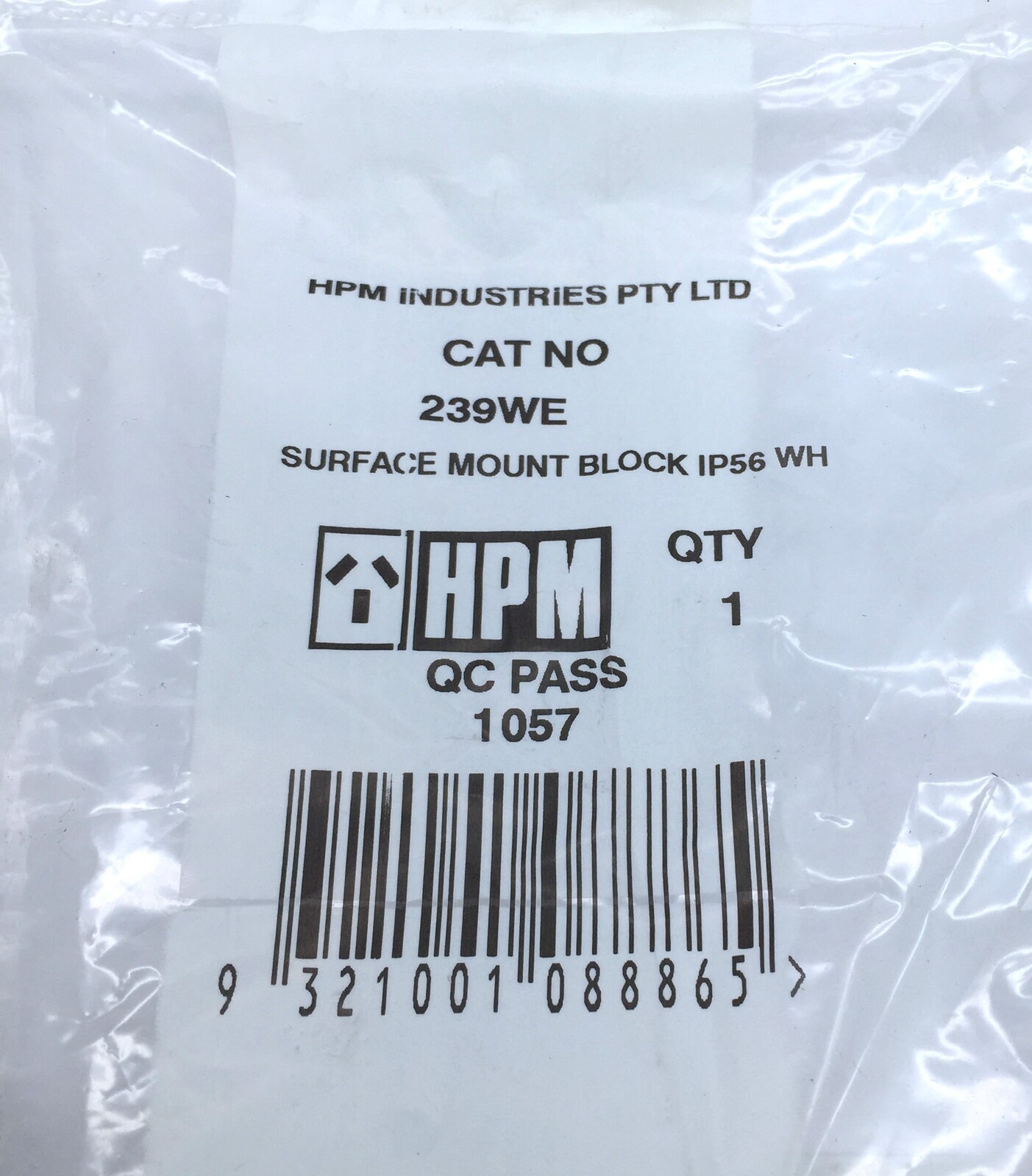HPM 239WE Surface Mounting Block 45mm Depth IP56 White HPM239WE  x6