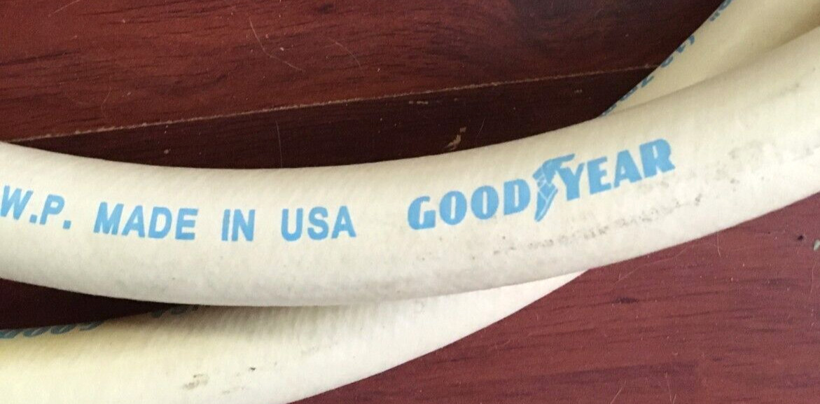 Goodyear Lot of 2 Spectra Industrial Hot Water Hose 1/2″ 300 PSI W.P. White New