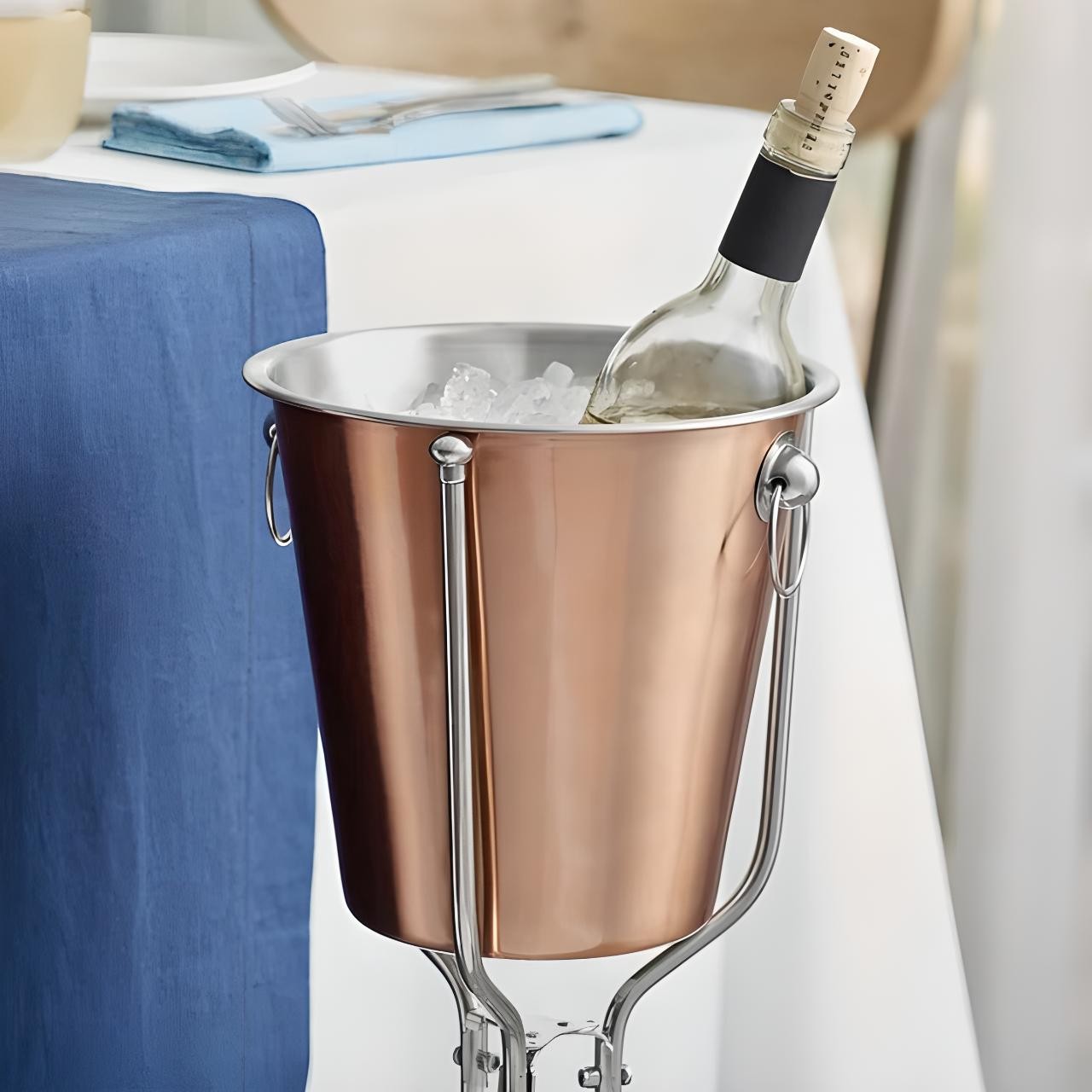 OCS Parts 8.5″ 4-Quart Bronze Wine and Champagne Cooler Ice Bucket