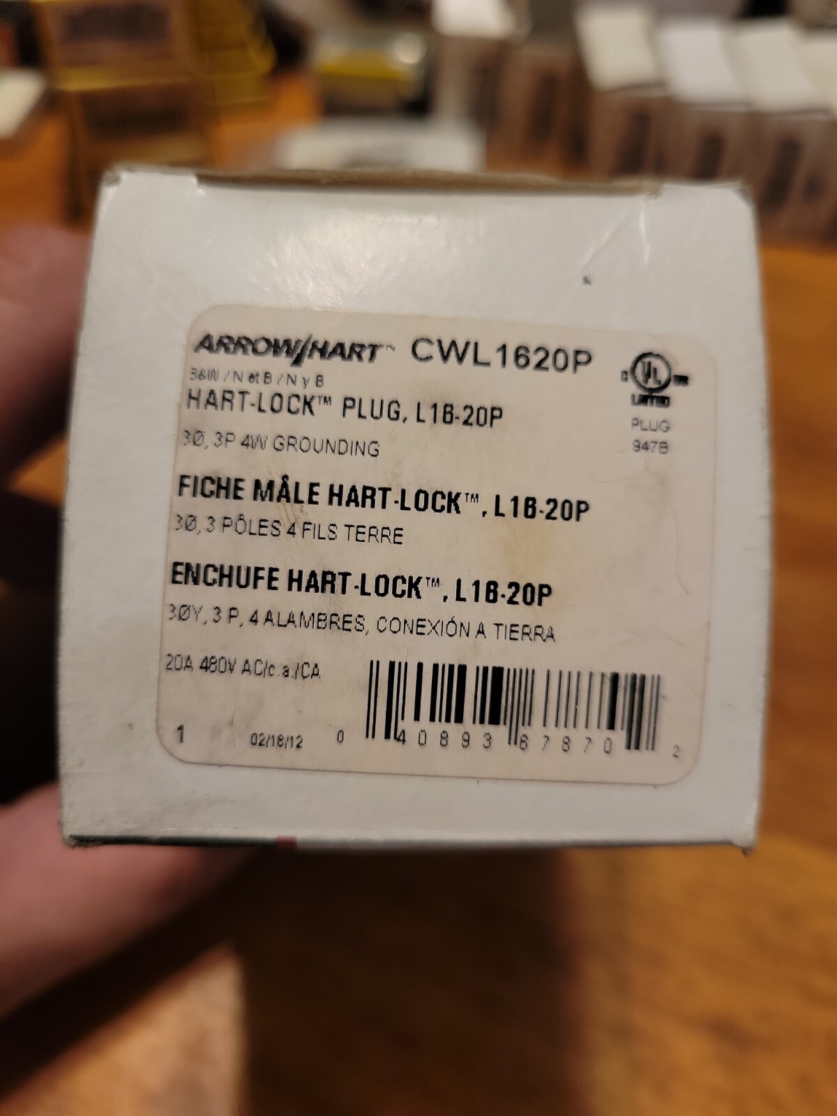 (6E6) Arrow Hart CWL1620P Cooper Wiring Device