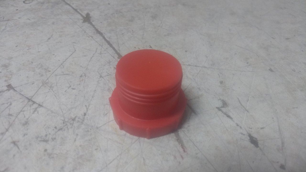 Caplugs PDF-100 356301HB 2,500 Pk 1.16 In Overall Diameter Red Threaded Plug