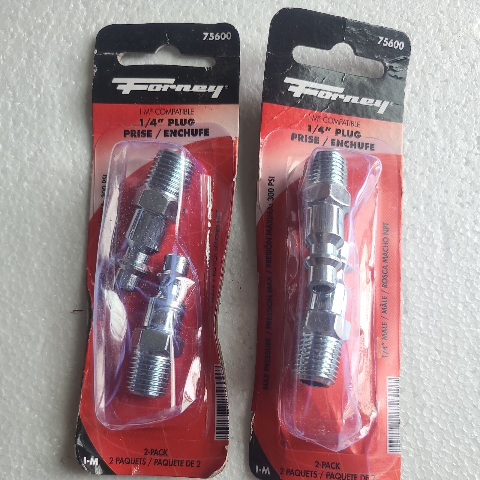 Forney Air Fitting Plug 1/4″ x 1/4″ MNPT 75600, Package dented