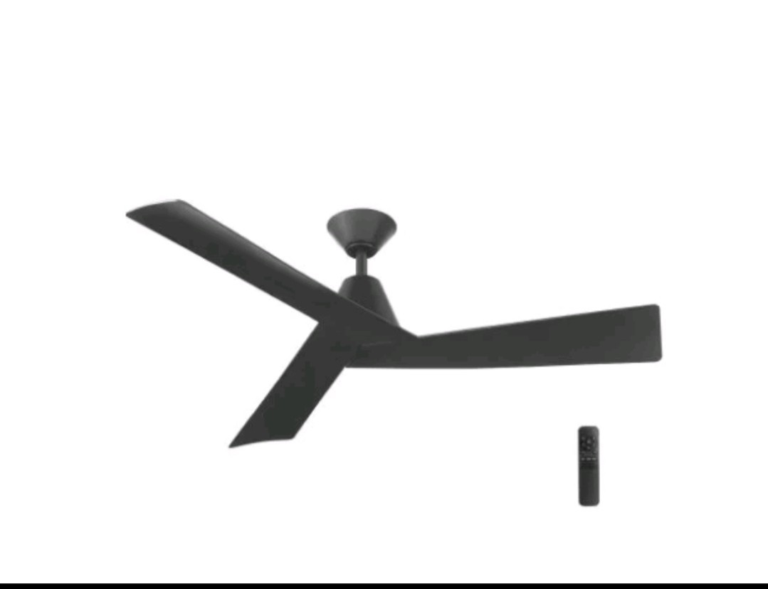 Home Decorators Easton 52 in. Indoor Outdoor Matte Black Ceiling Fan