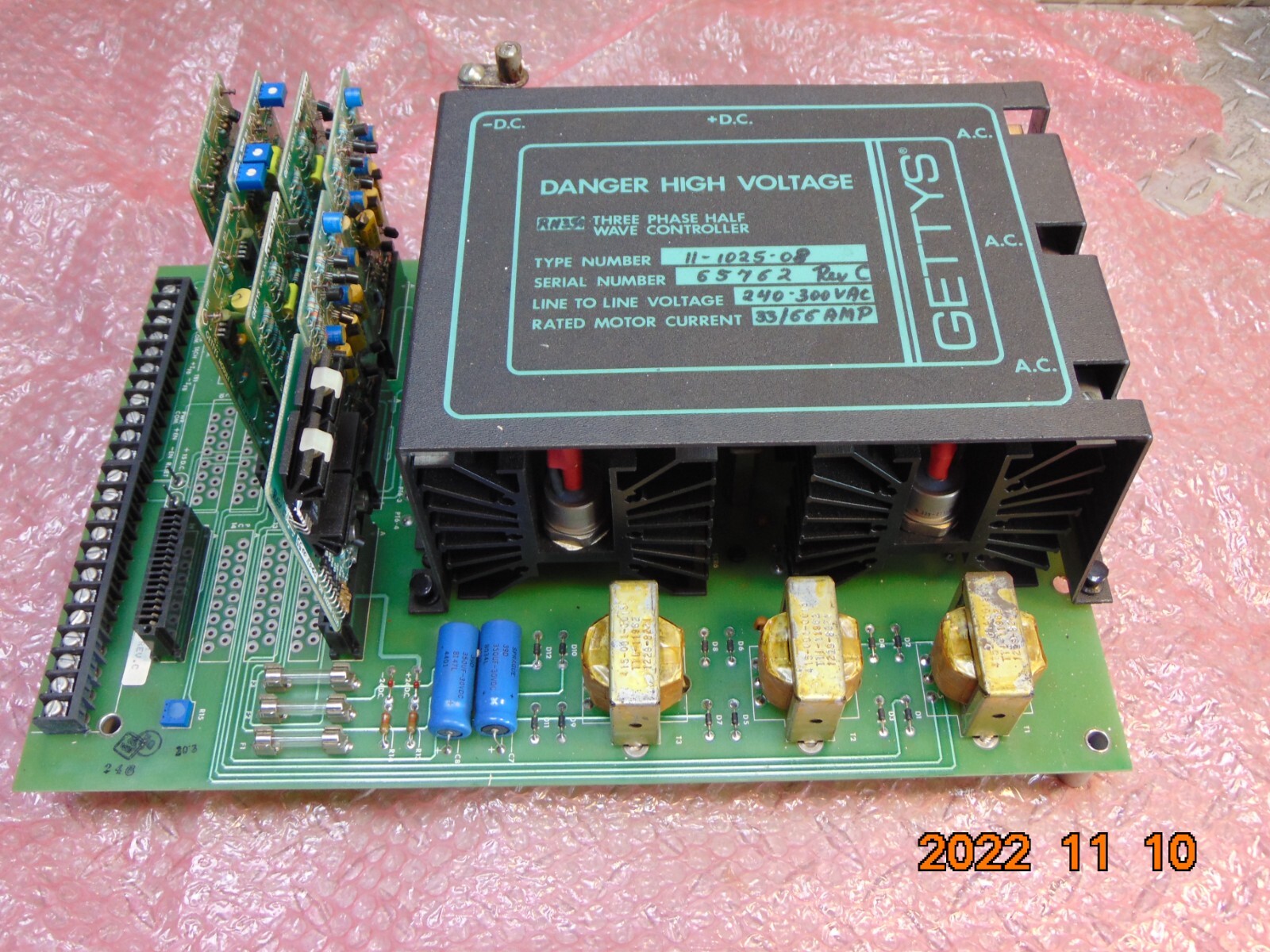 GETTYS 11-1025-08 RN350 THREE PHASE HALF WAVE CONTROLLER 240-300VAC 33/66 AMP
