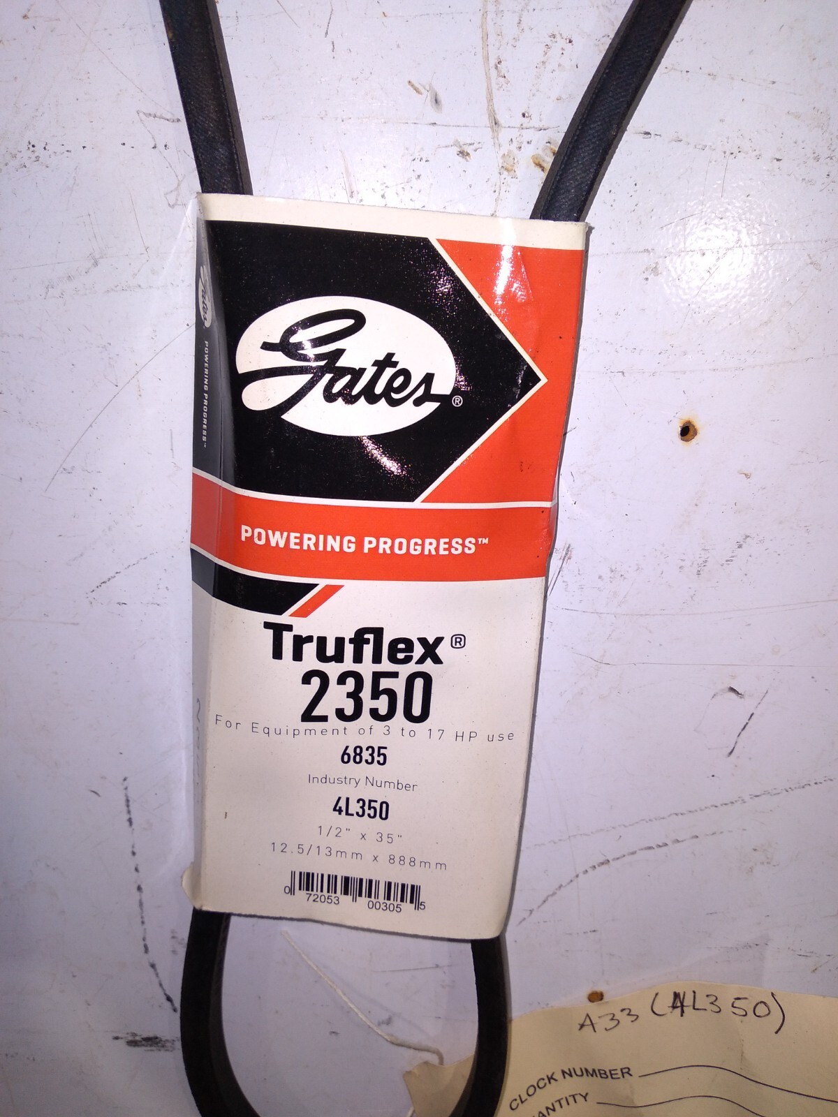INDUSTRIAL BELT GATES TRUFLEX 2350 4L350