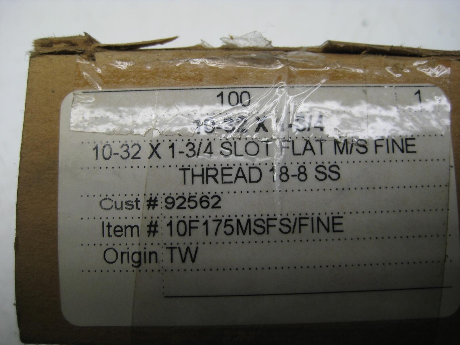 INDUSTRIAL SPARE 10F175MSFS/FINE PKG OF 100 NSMP