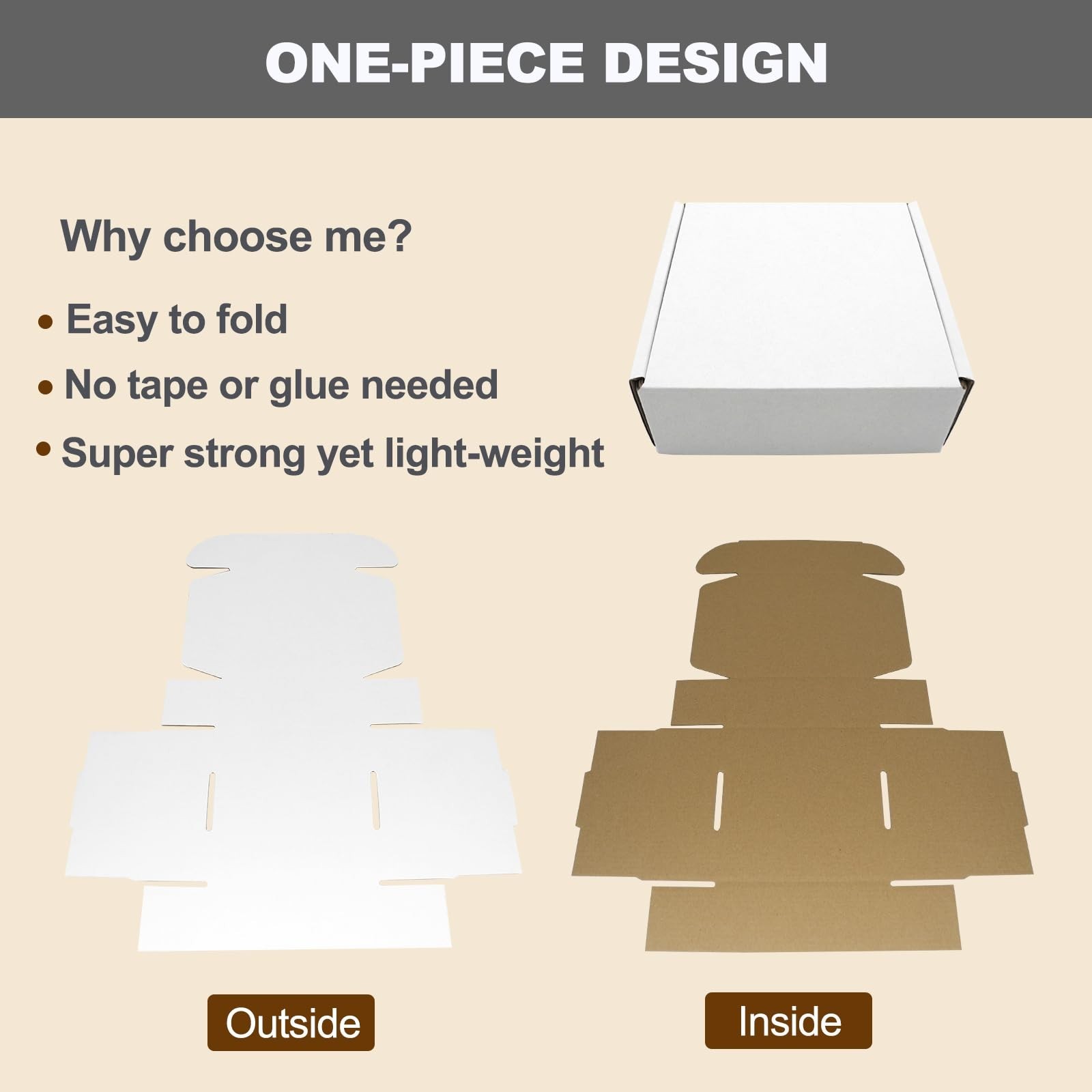 5x5x2″ Shipping Boxes, Small Shipping Box White Packaging for Small Business …
