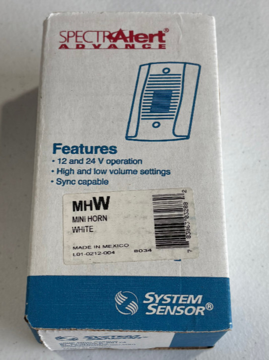 SYSTEM SENSOR MHW MINI HORN WHITE