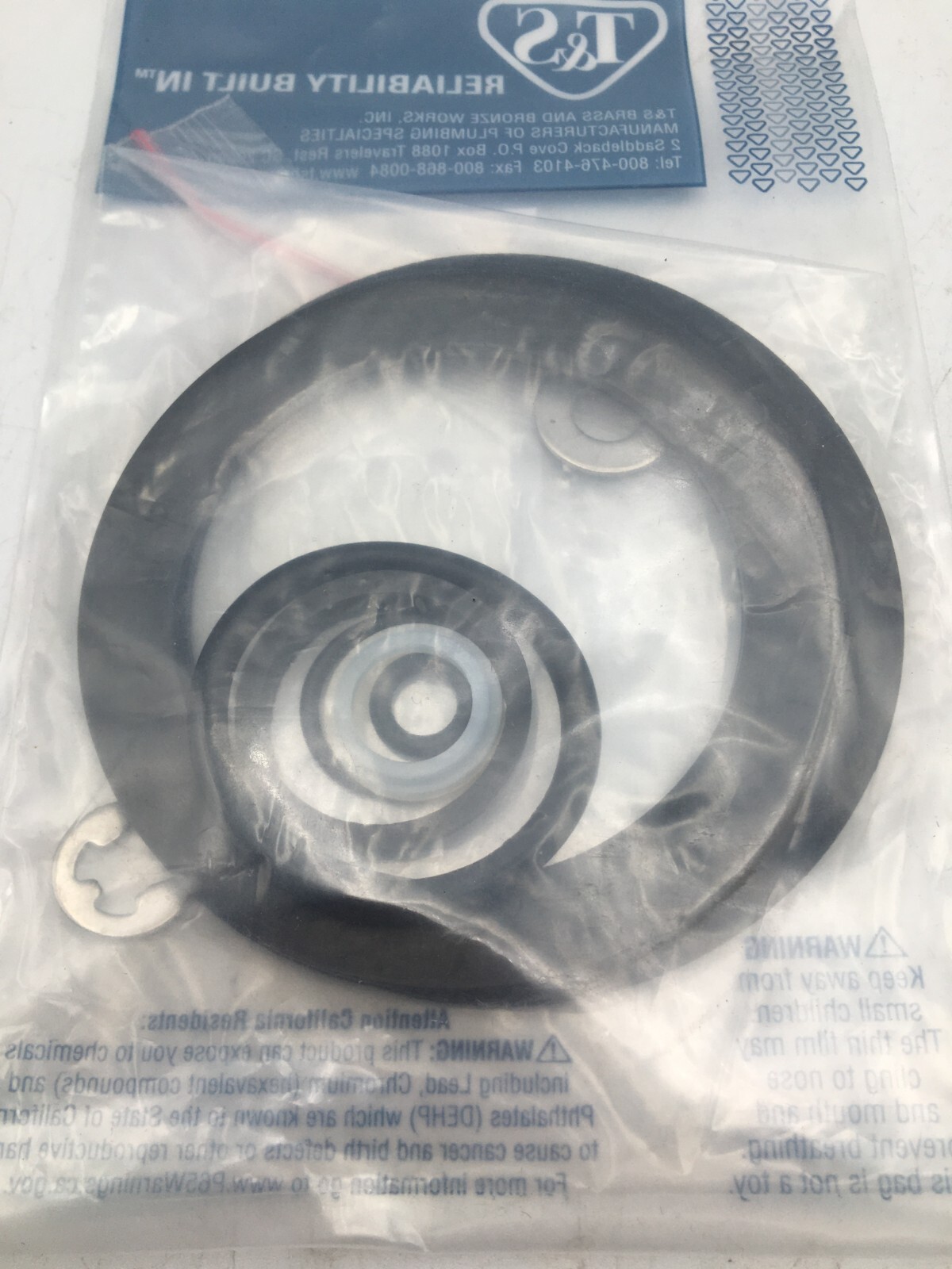 T&S Lot of 4 Parts Kit For Waste Valves B-39K New