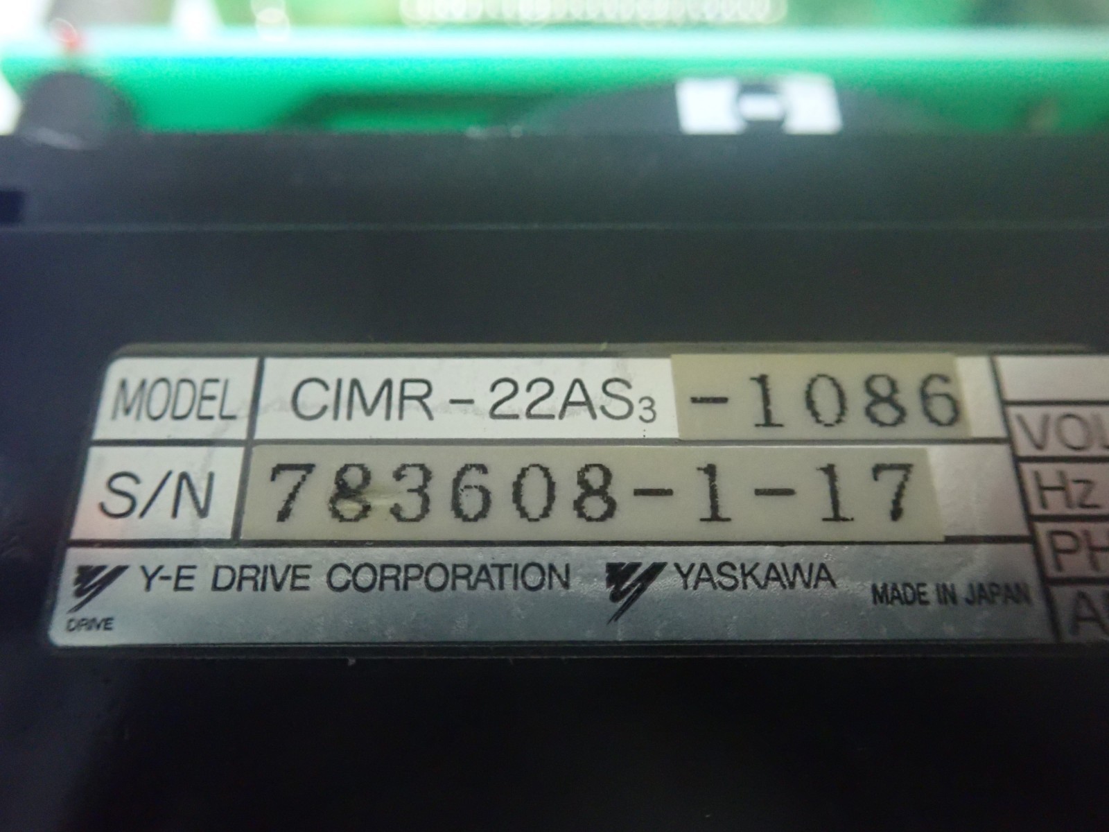 YASKAWA DRIVE_CIRCUIT BOARD_CIMR-22AS3-1086
