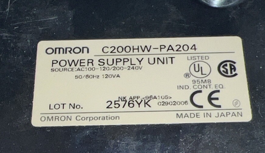 OMRON C200HW-PA204 POWER SUPPLY