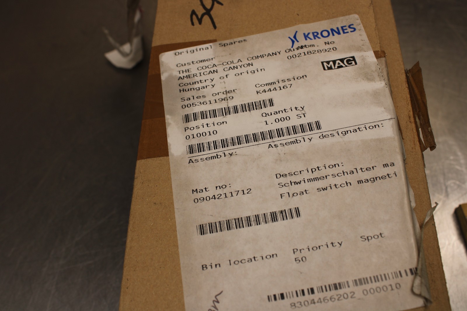Krones 0904211712 Float Switch
