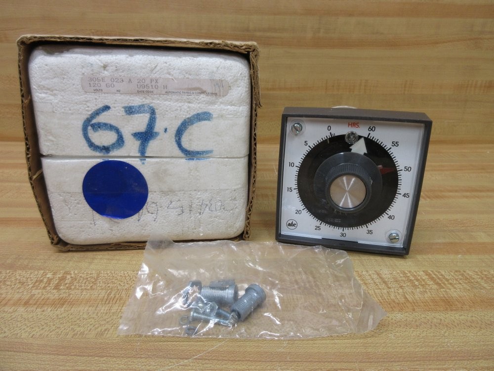 ATC 305E-023-A-2-0-PX Electromechanical Timer 305E023A20PX Cracked Housing