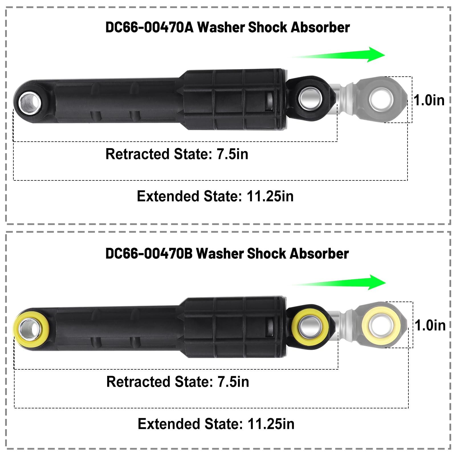 DC66-00470A & DC66-00470B Washer Shock Absorber Compatible with Sam-Sung Washing