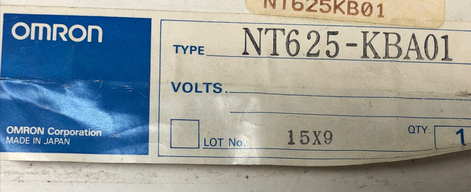 Omron NT625-KBA01 Chemical Resistant Cover, NT625KBA01