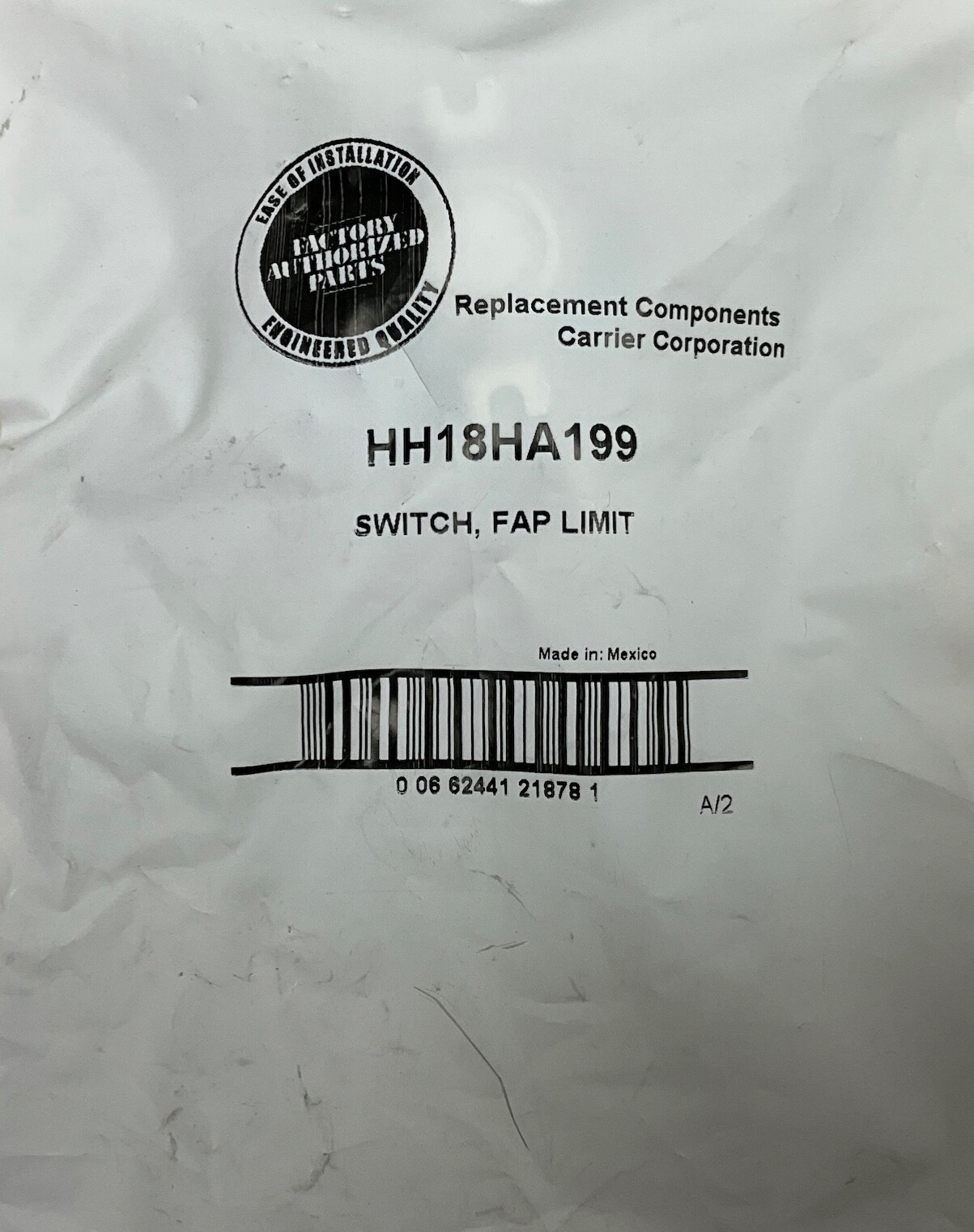 Carrier HH18HA199 Switch, Fap Limit