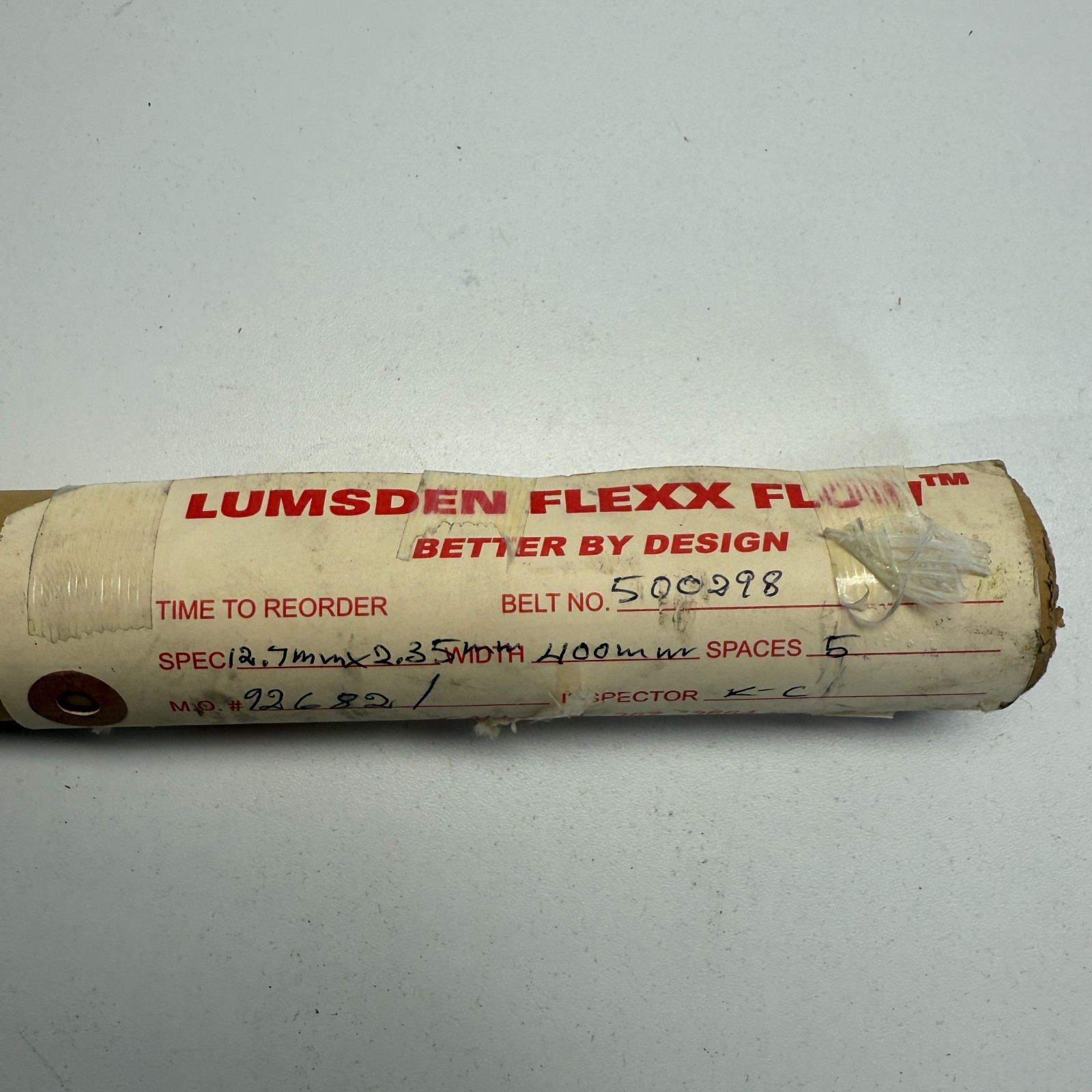 Lumsden Flexx Flow 5 Spaces Conveyor Belt SIZE: 1/2” x 3/32″ x 15-3/4” WIDTH