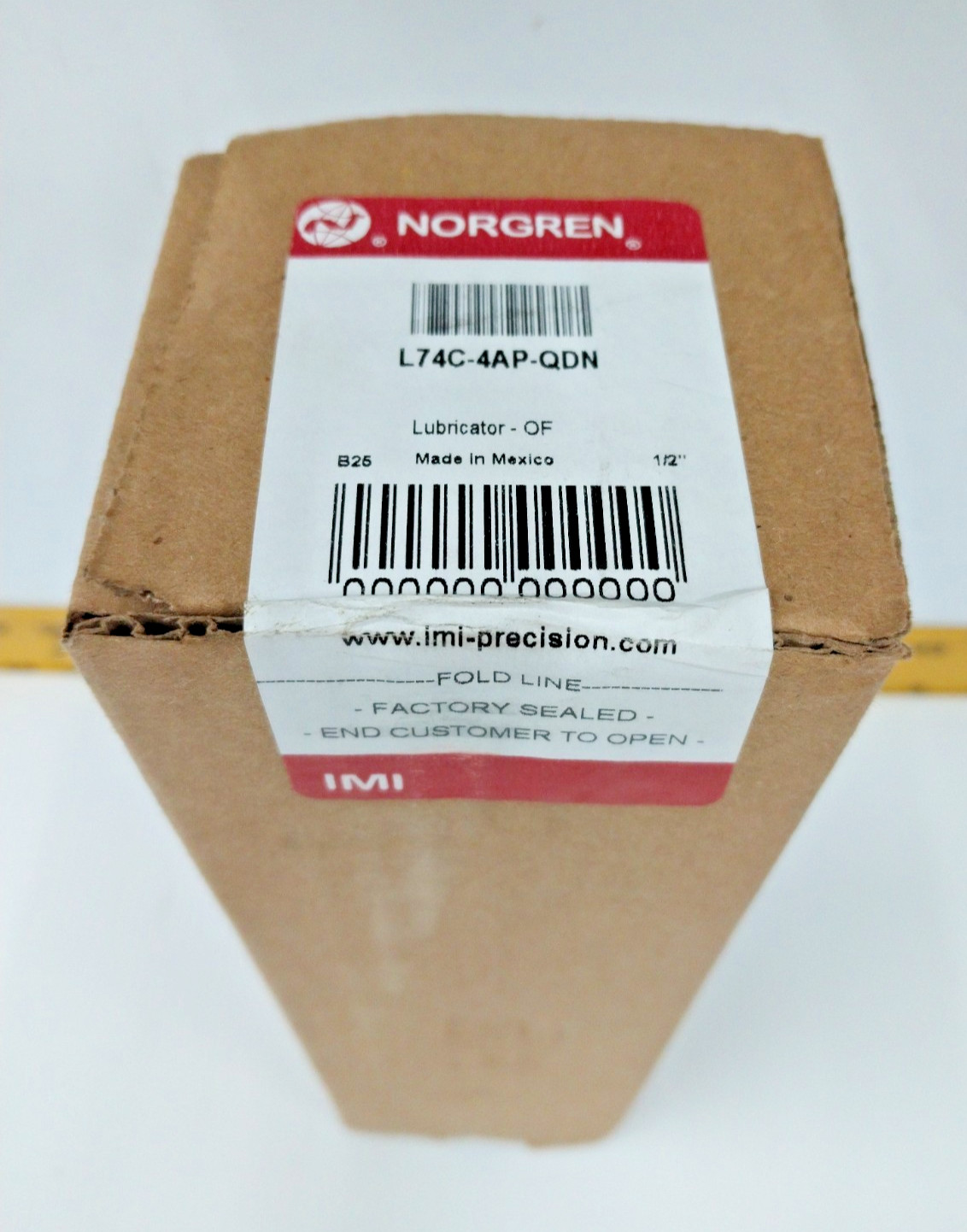 New Norgren Oil-Fog Lubricator 1/2″ NPT Ports L74C-4AP-QDN
