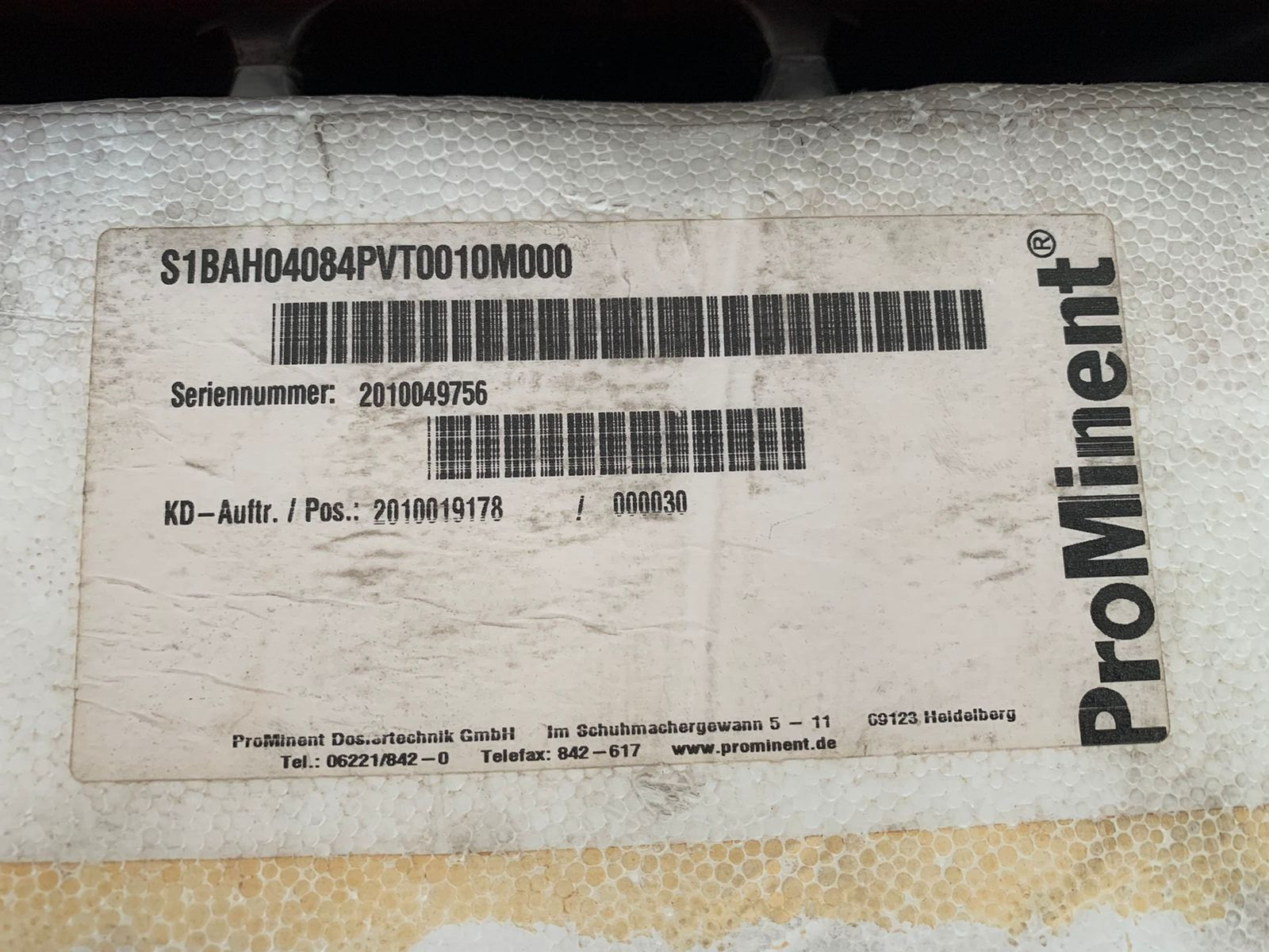 ProMinent / Metering Pump / S1BAH04084PVT0010M000 / 58psi-4bar / 230V-50/60Hz