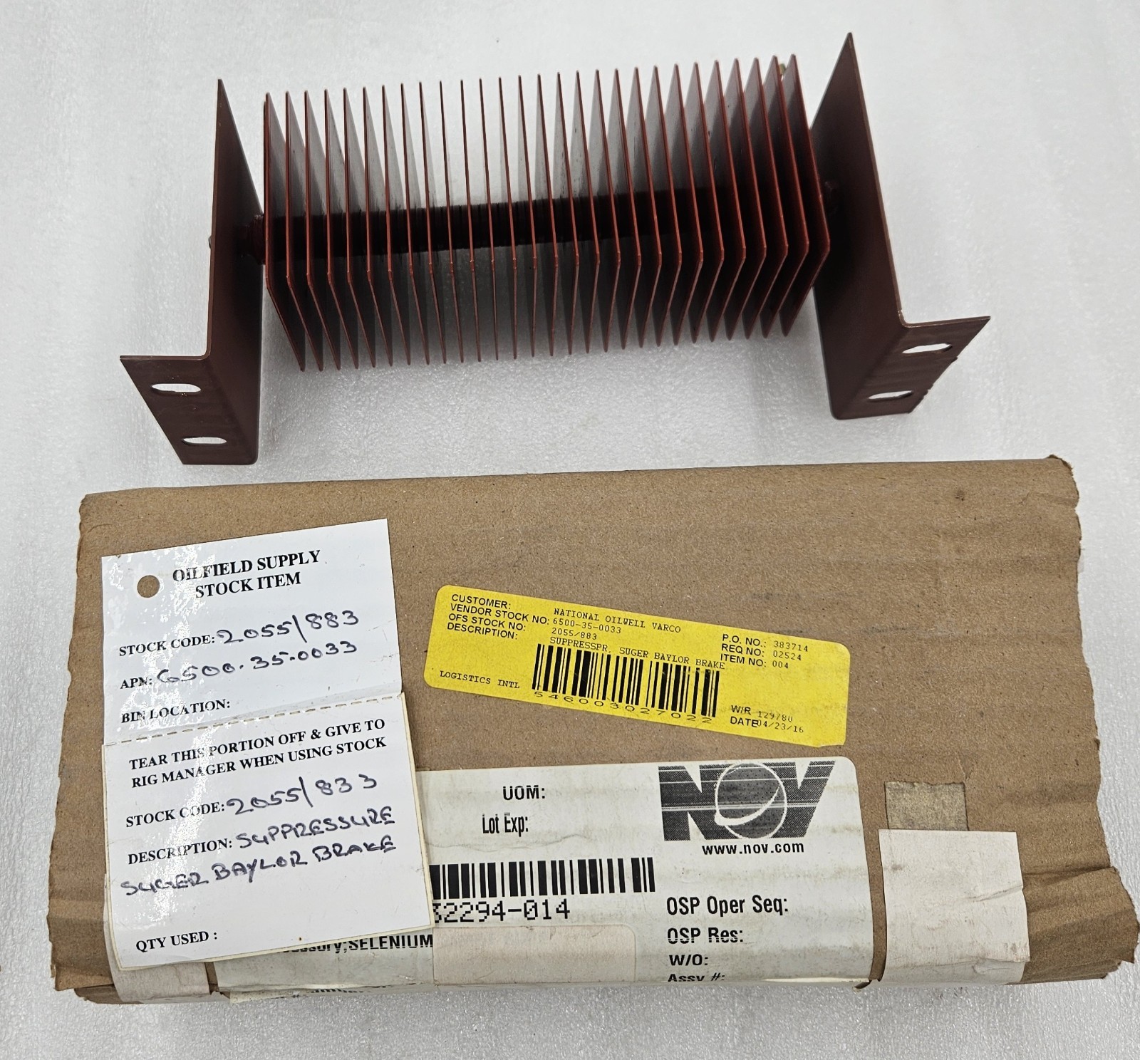 NOV 6500-35-0033 SUPPRESSPR SUGER BAYLOR BRAKE [FAST SHIPPING]