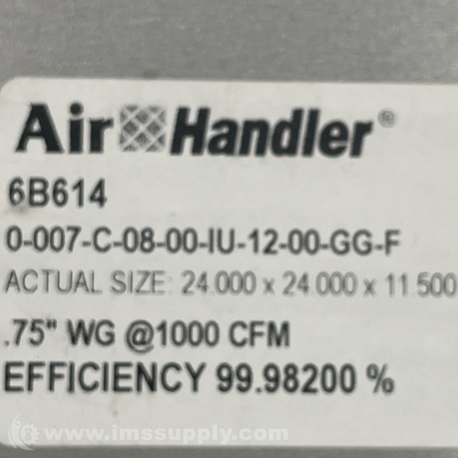 Air Handler 6B614 HEPA Air Filter FNOB
