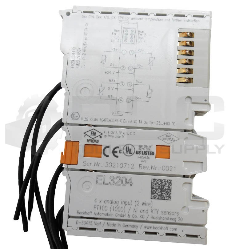 BECKHOFF EL3204 4X ANALOG INPUT 2WIRE