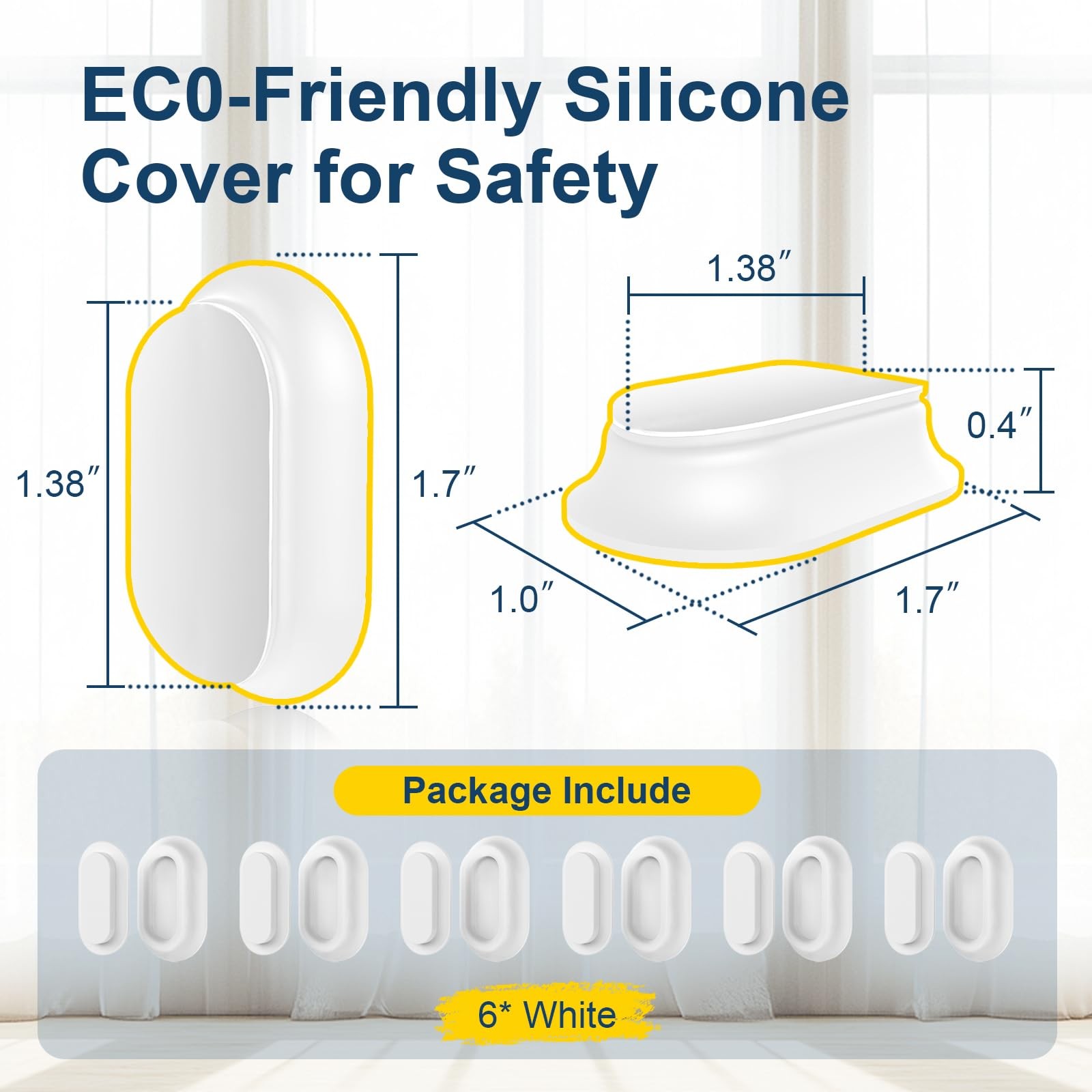 Vaszu Magnetic Remote Control Holder Self-Adhesive Wall Mount, 6 Pack 6 White