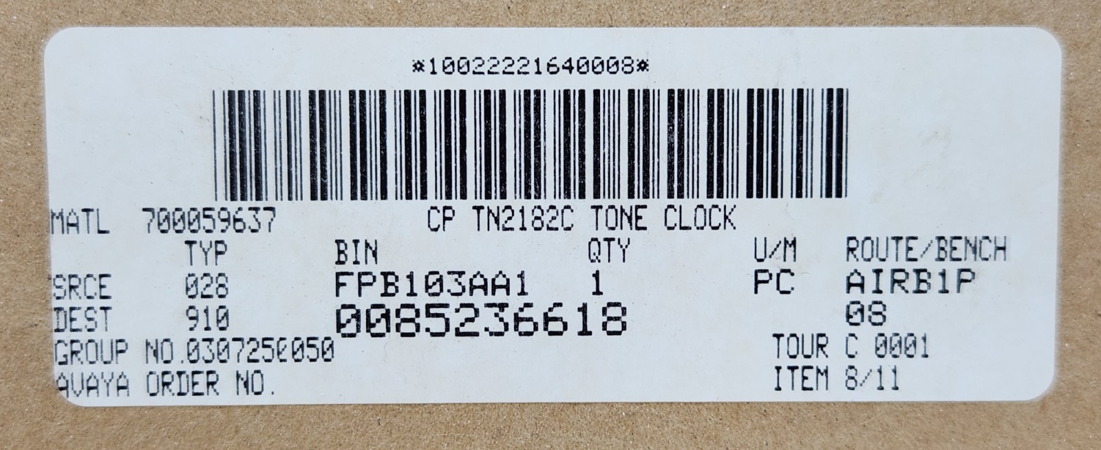 Avaya Tone Clock – New, Sealed in Box – TN2182C