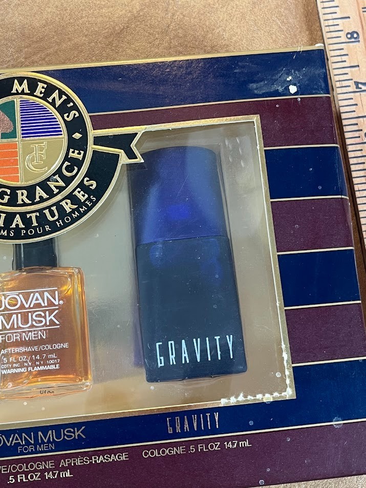 Set Men’s Fragrance Minatures, Aspen, Jovan Musk, Gravity, 3 PCS