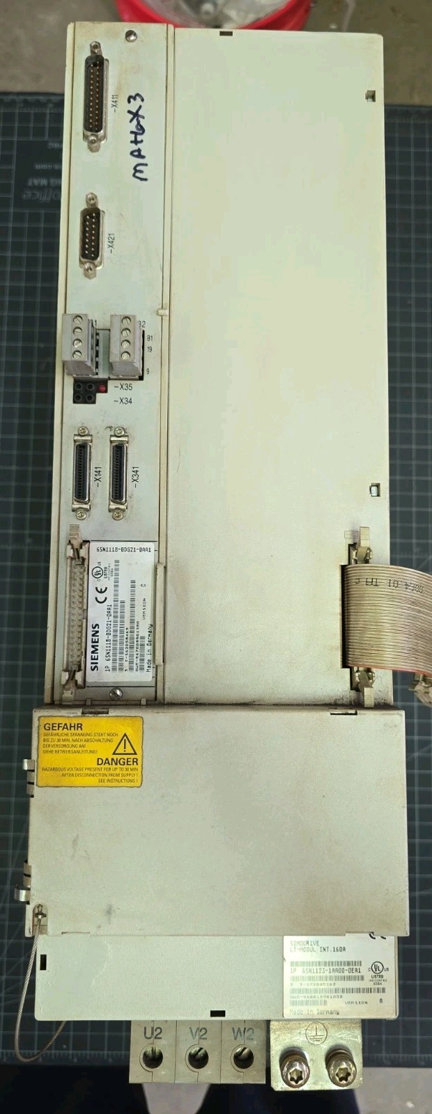 Siemens 1P 6SN1123-1AA00-0EA1 VER.A, WITH CARD 1P 6SN1118-0DG21-0AA1 VER. C