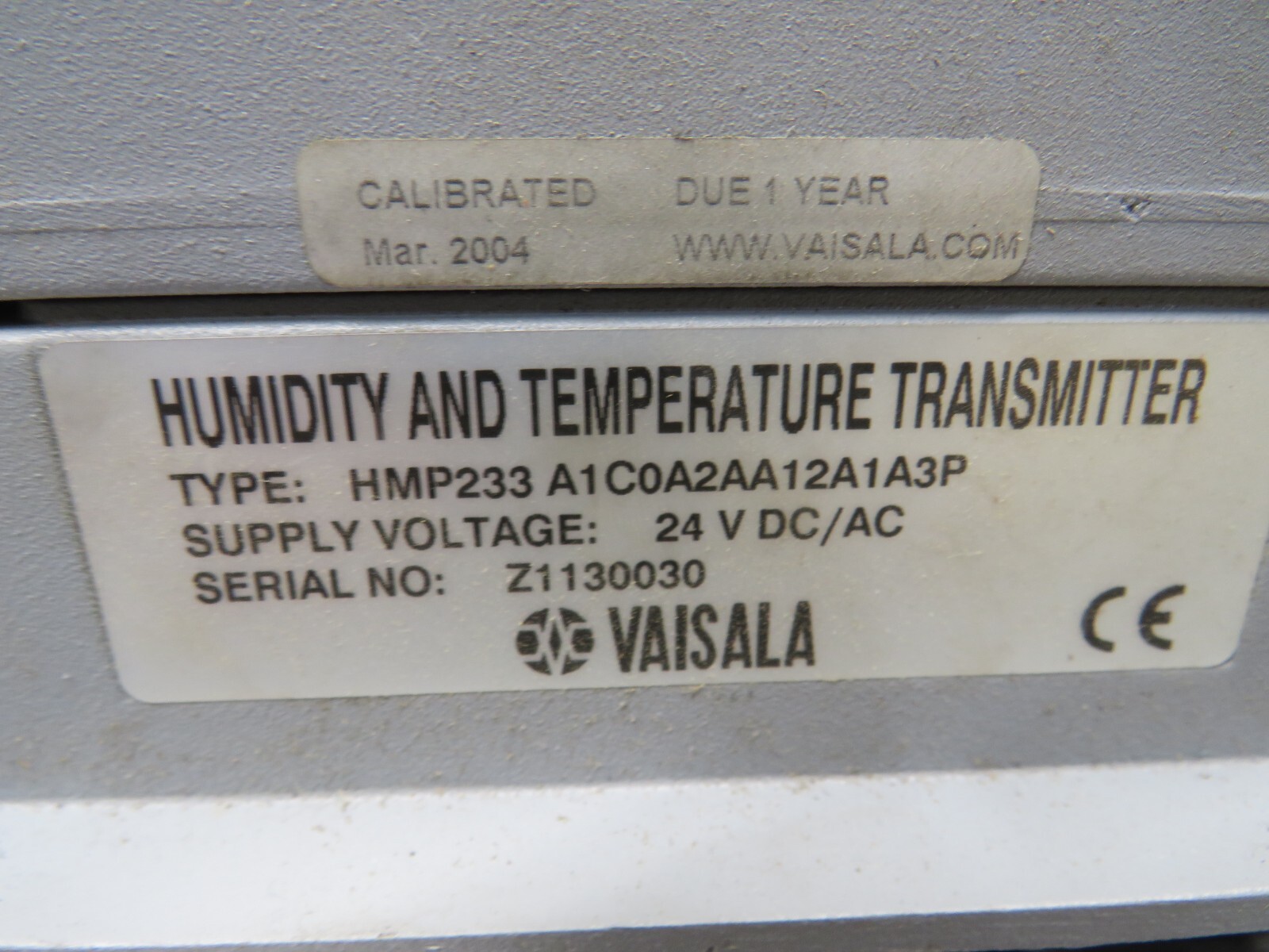 Vaisala HMP233-A1C0A2AA12A1A3P Humidity & Temp Transmitter